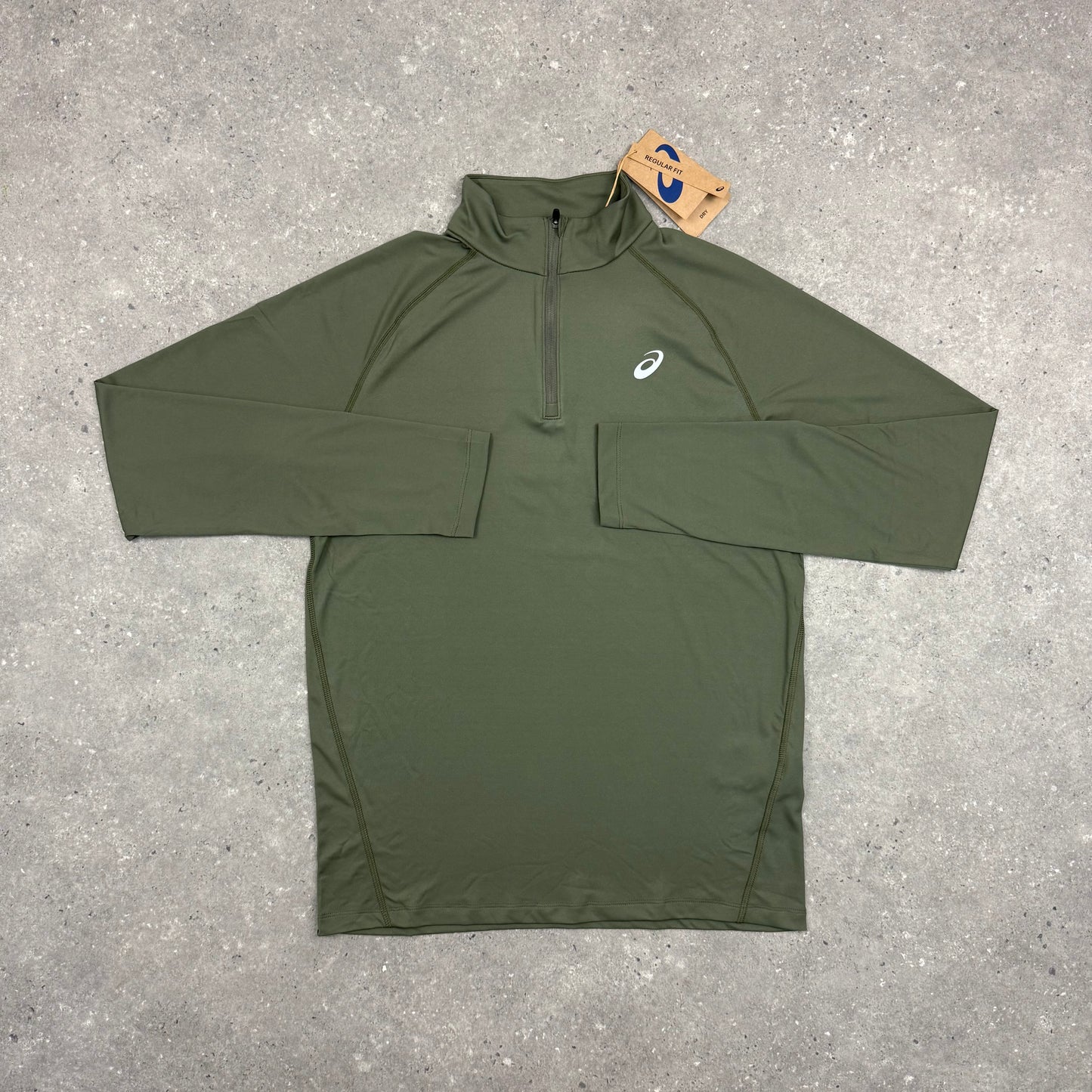 ASICS PERFORMANCE 1/4 ZIP TOP - MANTLE GREEN
