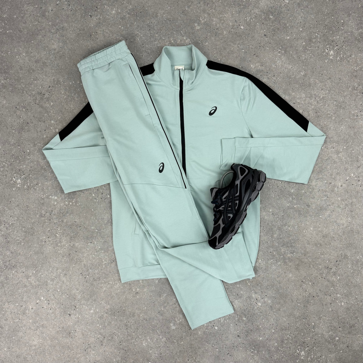 ASICS CLASSIC TRACKSUIT - COLD MOSS / BLACK