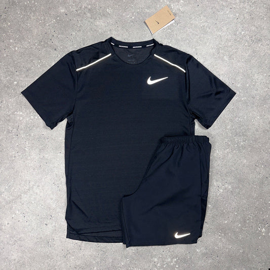 NIKE MILER TOP & SHORTS SET - BLACK