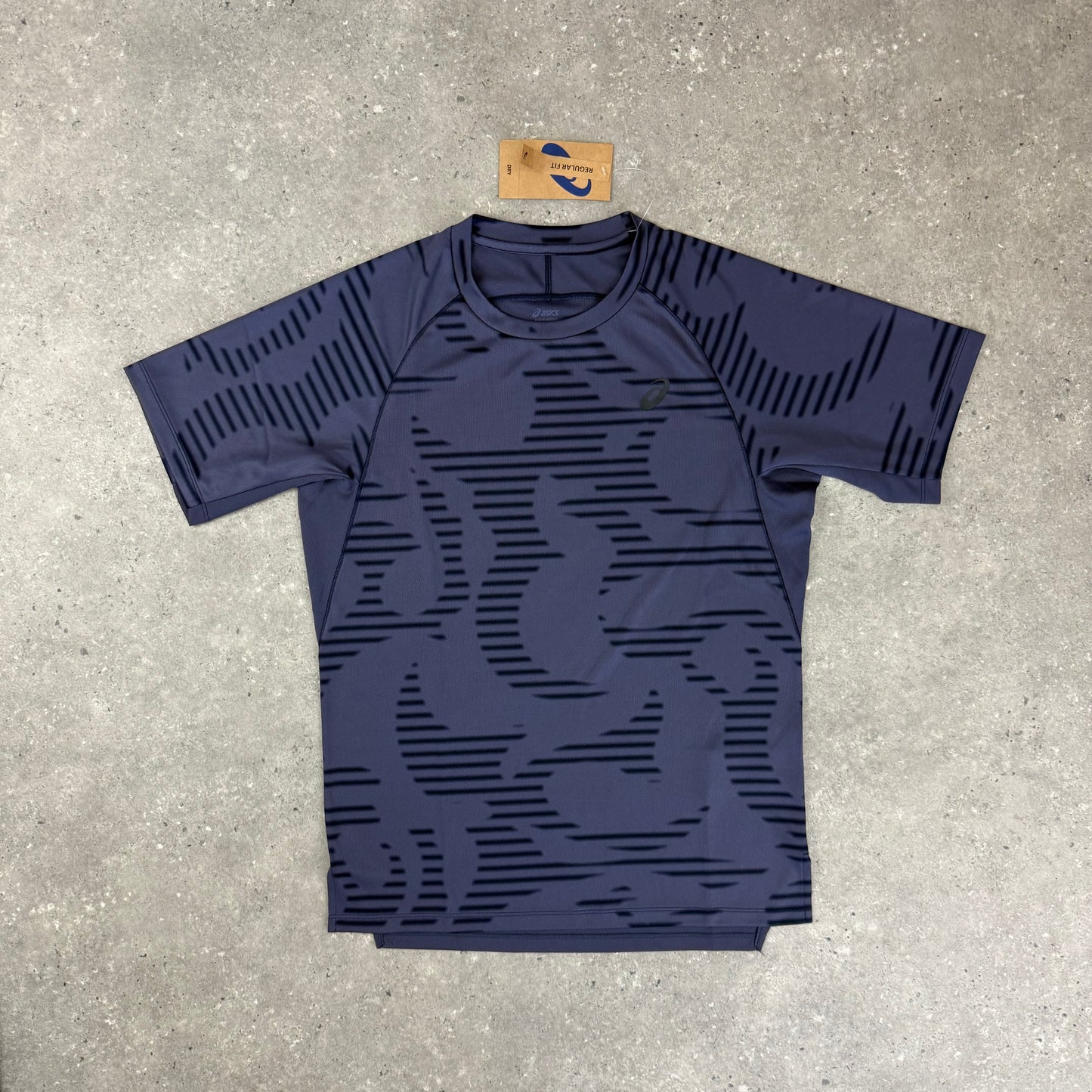 ASICS ALL OVER T-SHIRT - NAVY/INDIGO