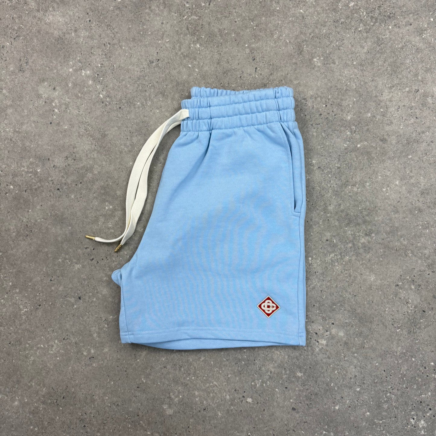 CASABLANCA DIAMOND LOGO SHORTS - SKY BLUE