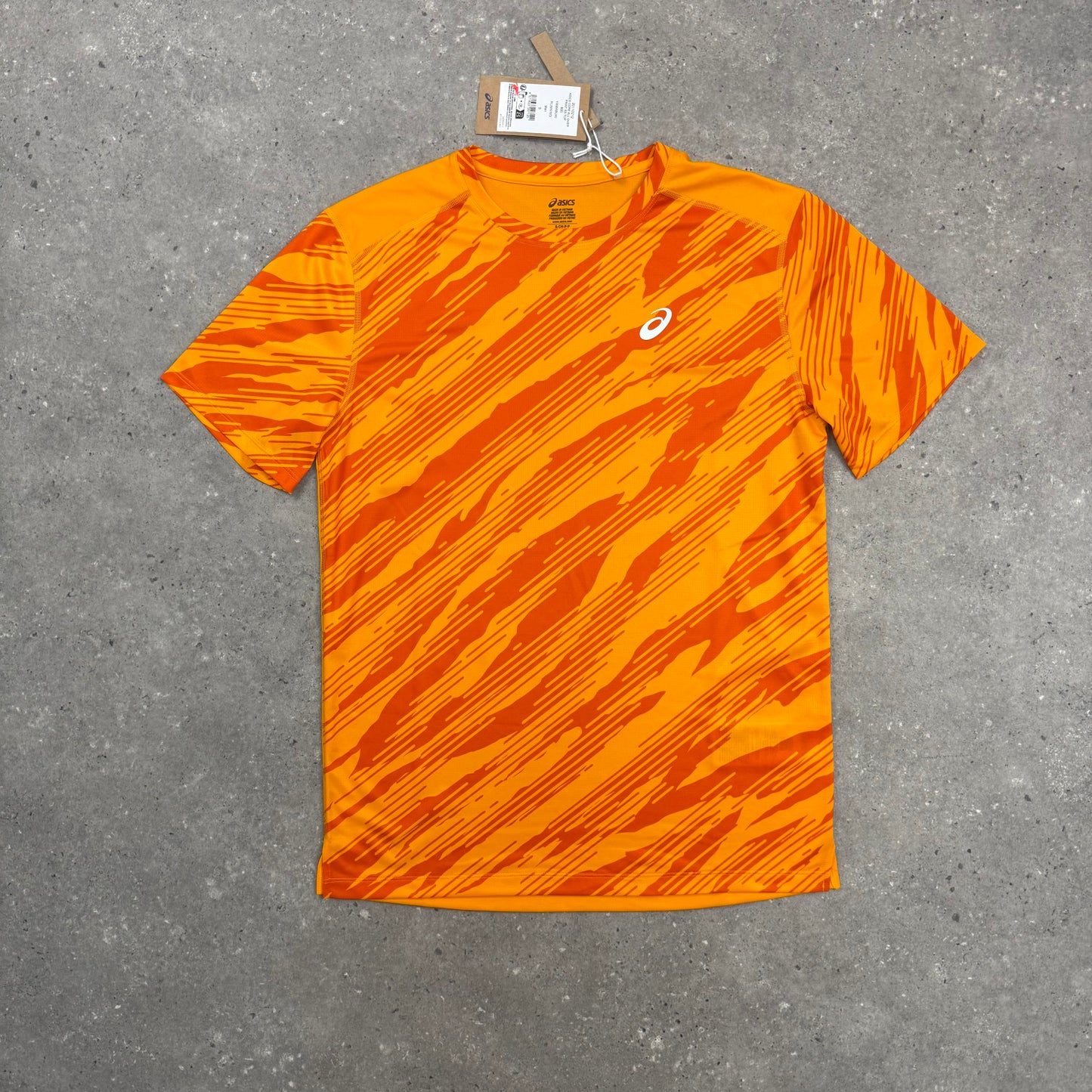 ASICS ALL OVER T-SHIRT - YAMABUKI ORANGE