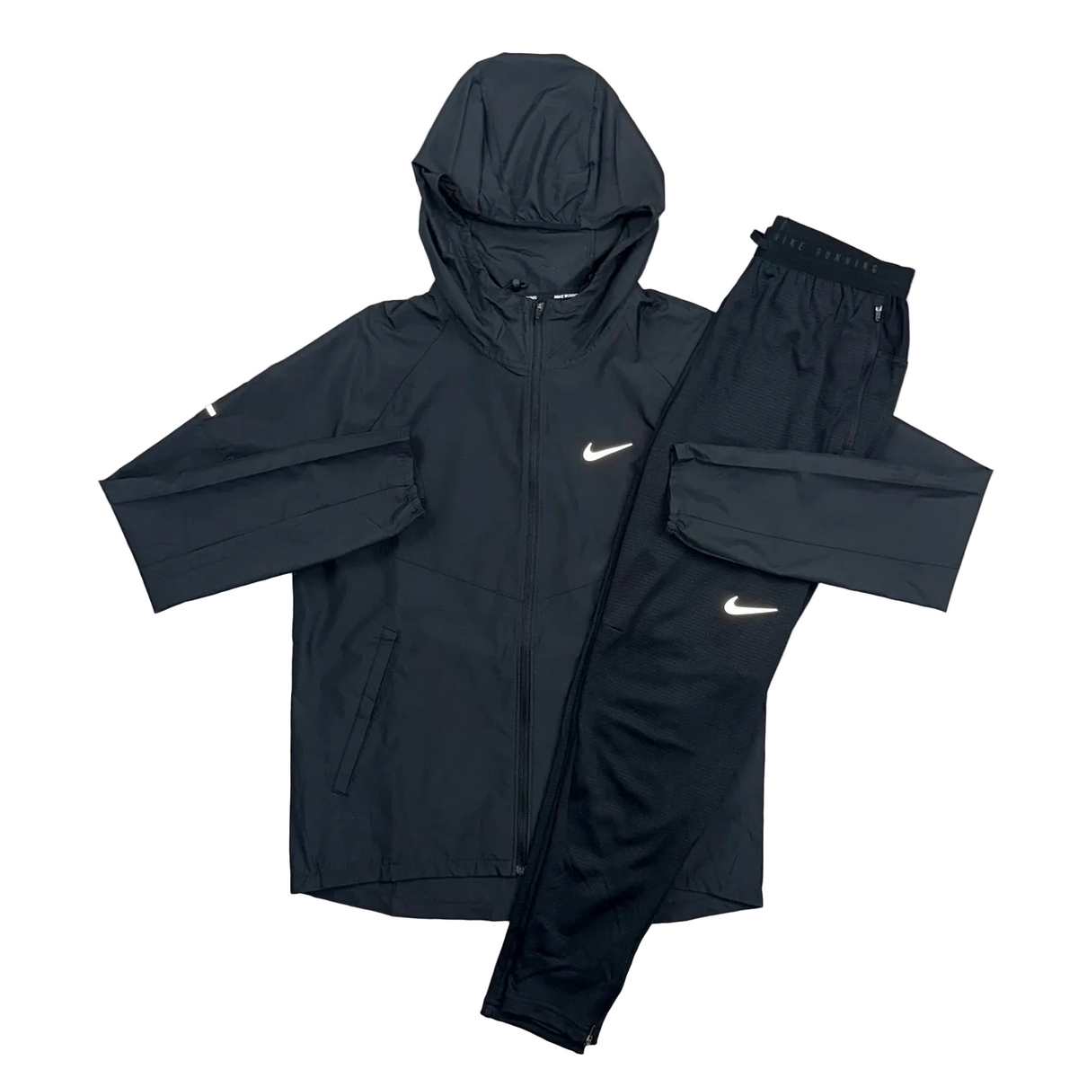 NIKE REPEL WINDRUNNER JACKET & STRIDE PANT SET - BLACK