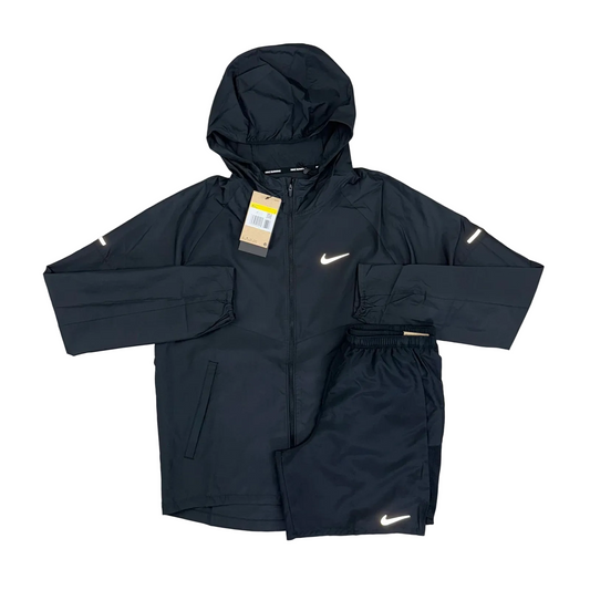 NIKE REPEL WINDRUNNER JACKET & SHORTS SET - BLACK