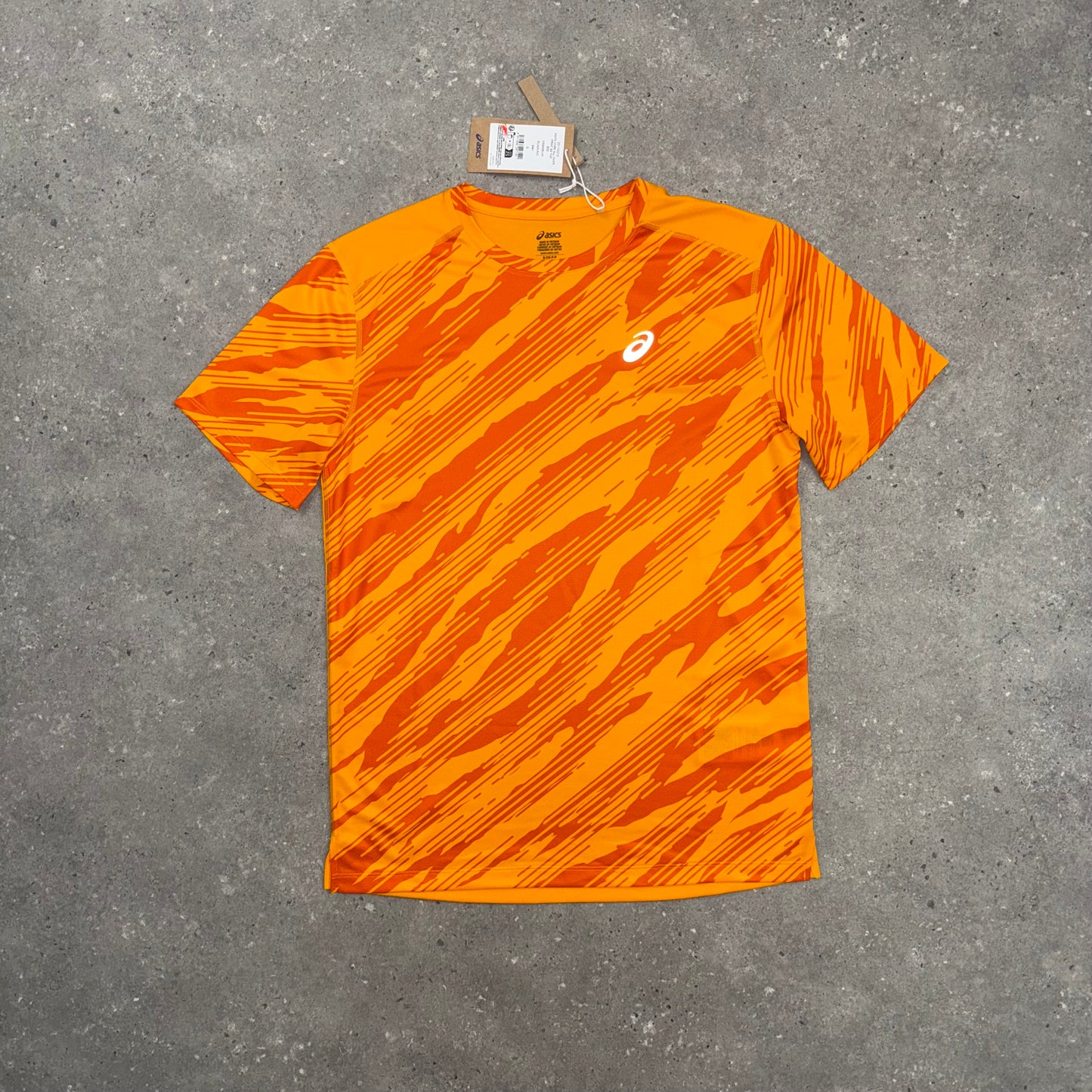 ASICS ALL OVER T-SHIRT - YAMABUKI ORANGE