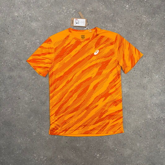 ASICS ALL OVER T-SHIRT - YAMABUKI ORANGE