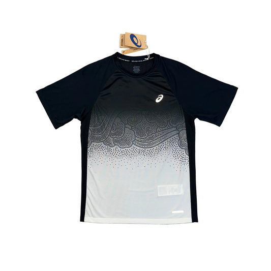 ASICS ROAD FADE T-SHIRT - BLACK / CREAM