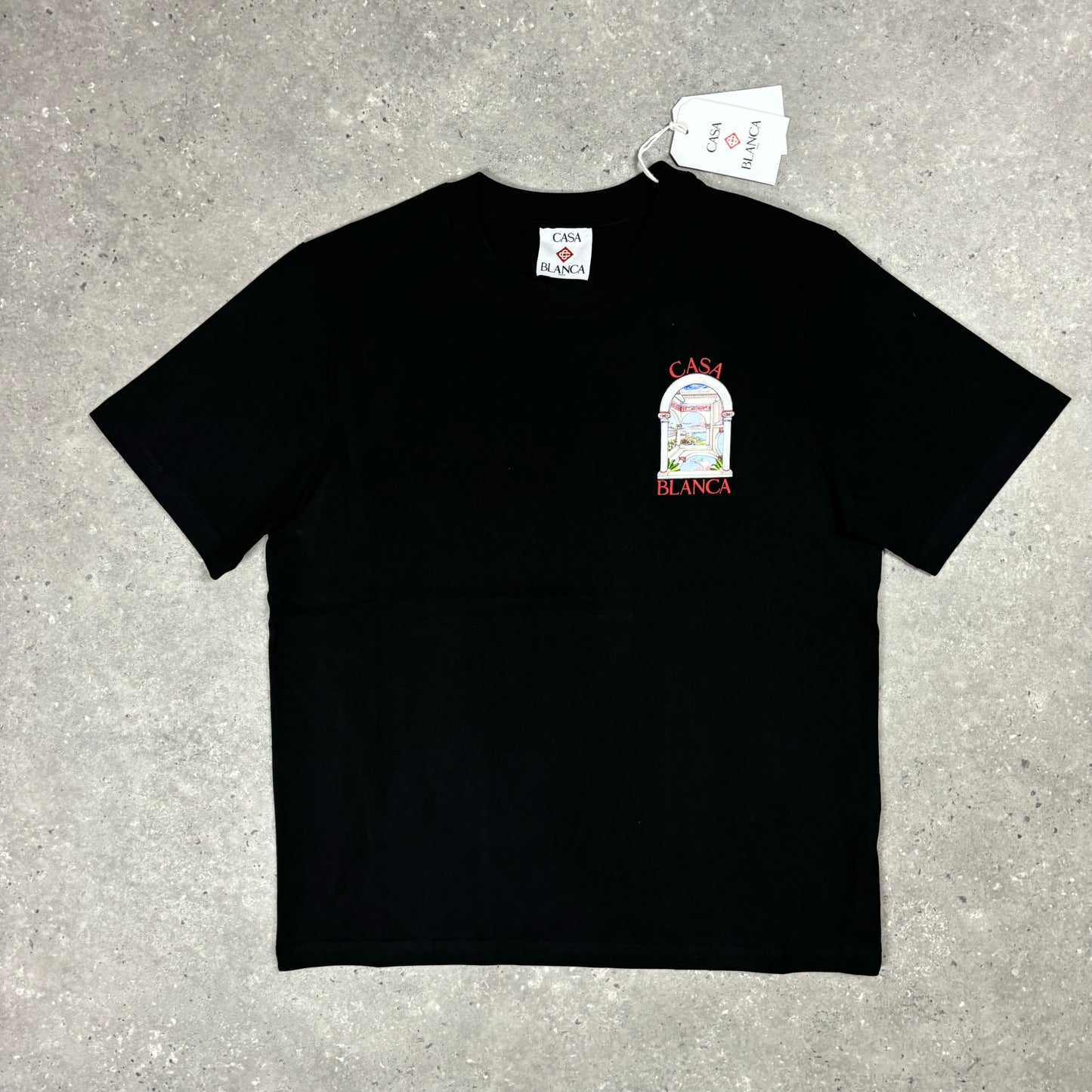 CASABLANCA T-SHIRT - LE PASSAGE - BLACK