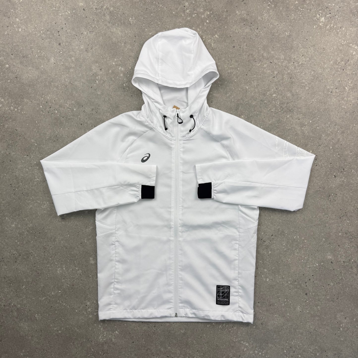 ASICS SPIRAL WINDRUNNER JACKET - WHITE