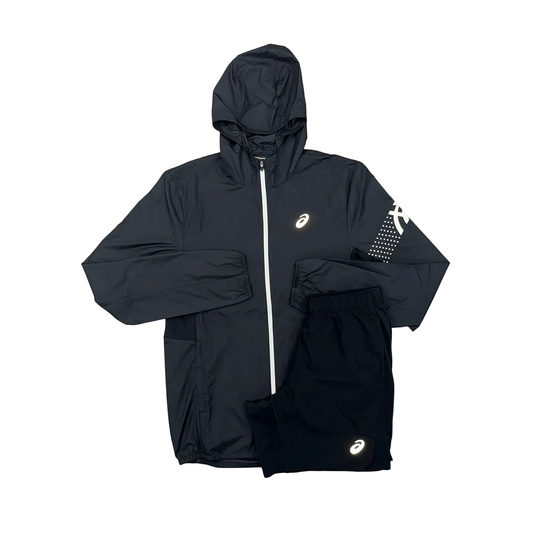 ASICS ICON JACKET & SHORT SET - BLACK