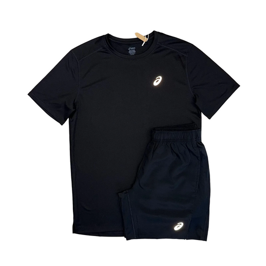 ASIS CORE T-SHIRT & SHORT SET - BLACK