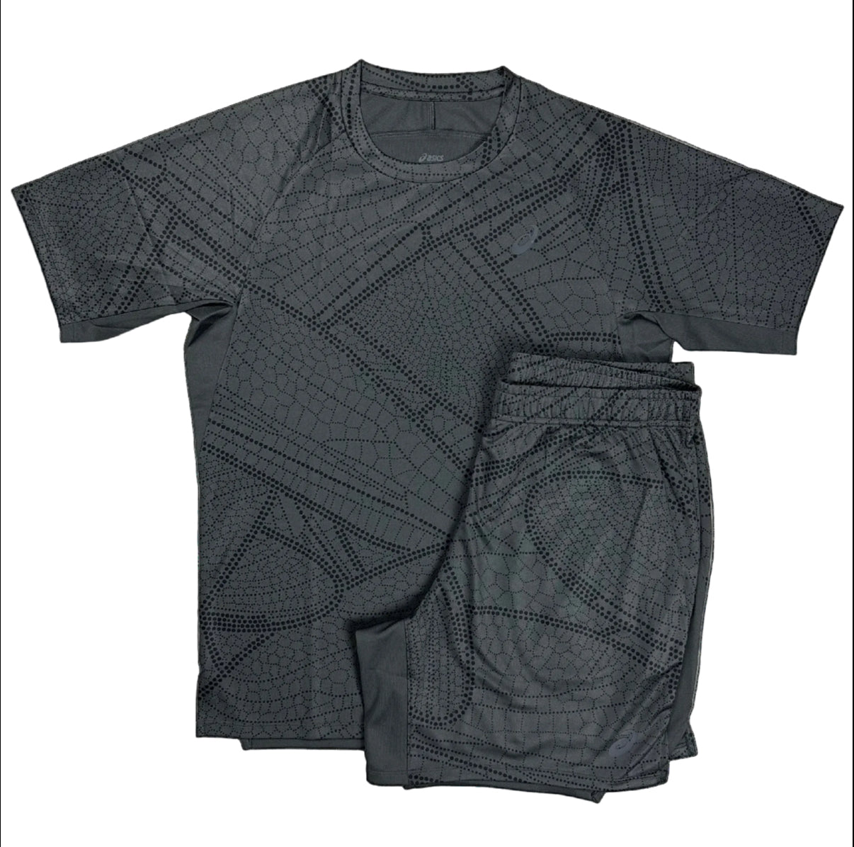 ASICS ALL OVER TOP & 7” SHORTS SET BLACK