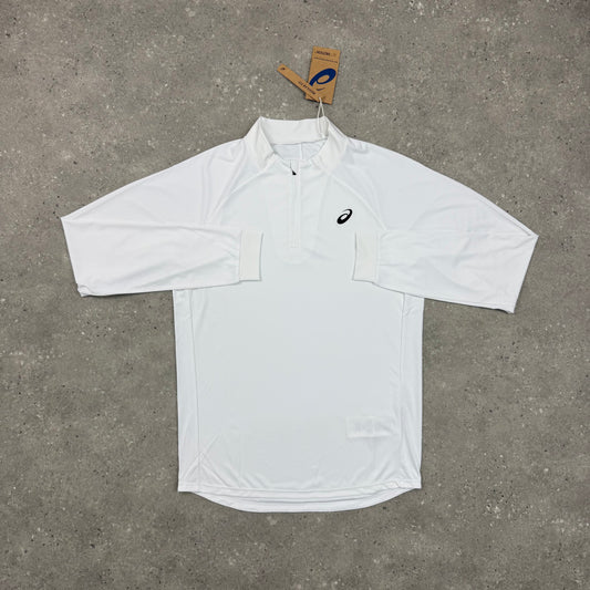 ASICS MATCH 1/4 ZIP TOP - BRILLIANT WHITE