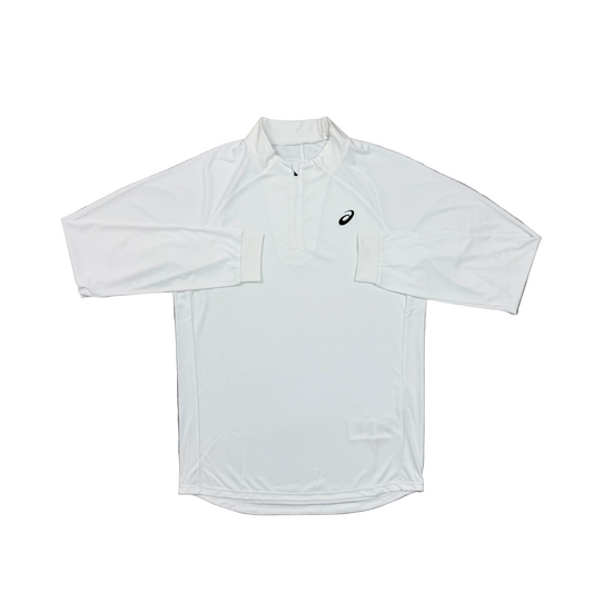 ASICS MATCH 1/4 ZIP TOP - BRILLIANT WHITE