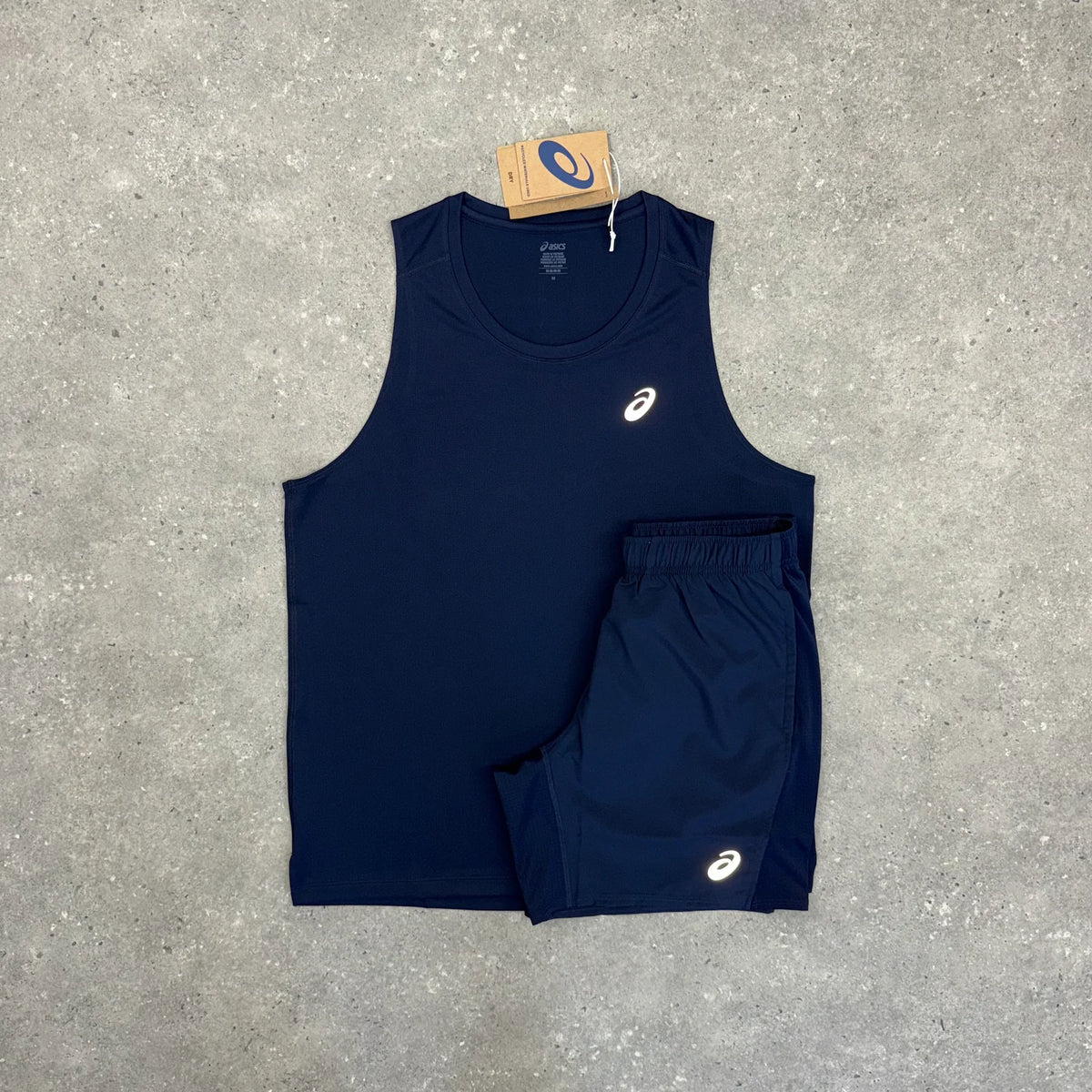 ASICS VEST & SHORT SET - MIDNIGHT NAVY