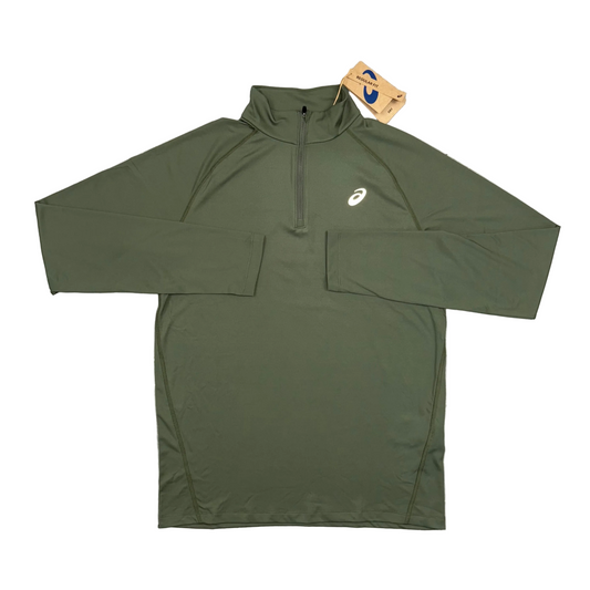 ASICS PERFORMANCE 1/4 ZIP TOP - MANTLE GREEN