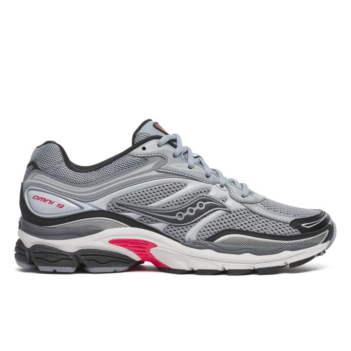 SAUCONY OMNI PRO GRID 9 - GREY/RED