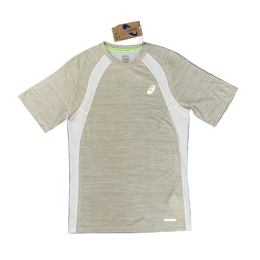 ASICS ROAD T-SHIRT - BEIGE / CREAM