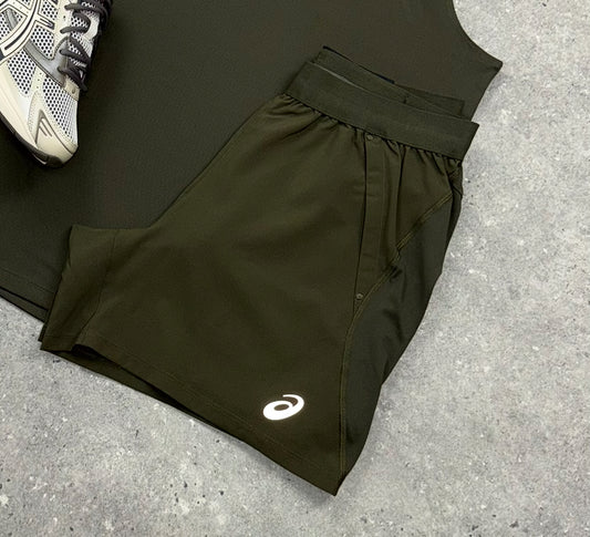 ASICS ROAD SHORTS - BROWN STONE
