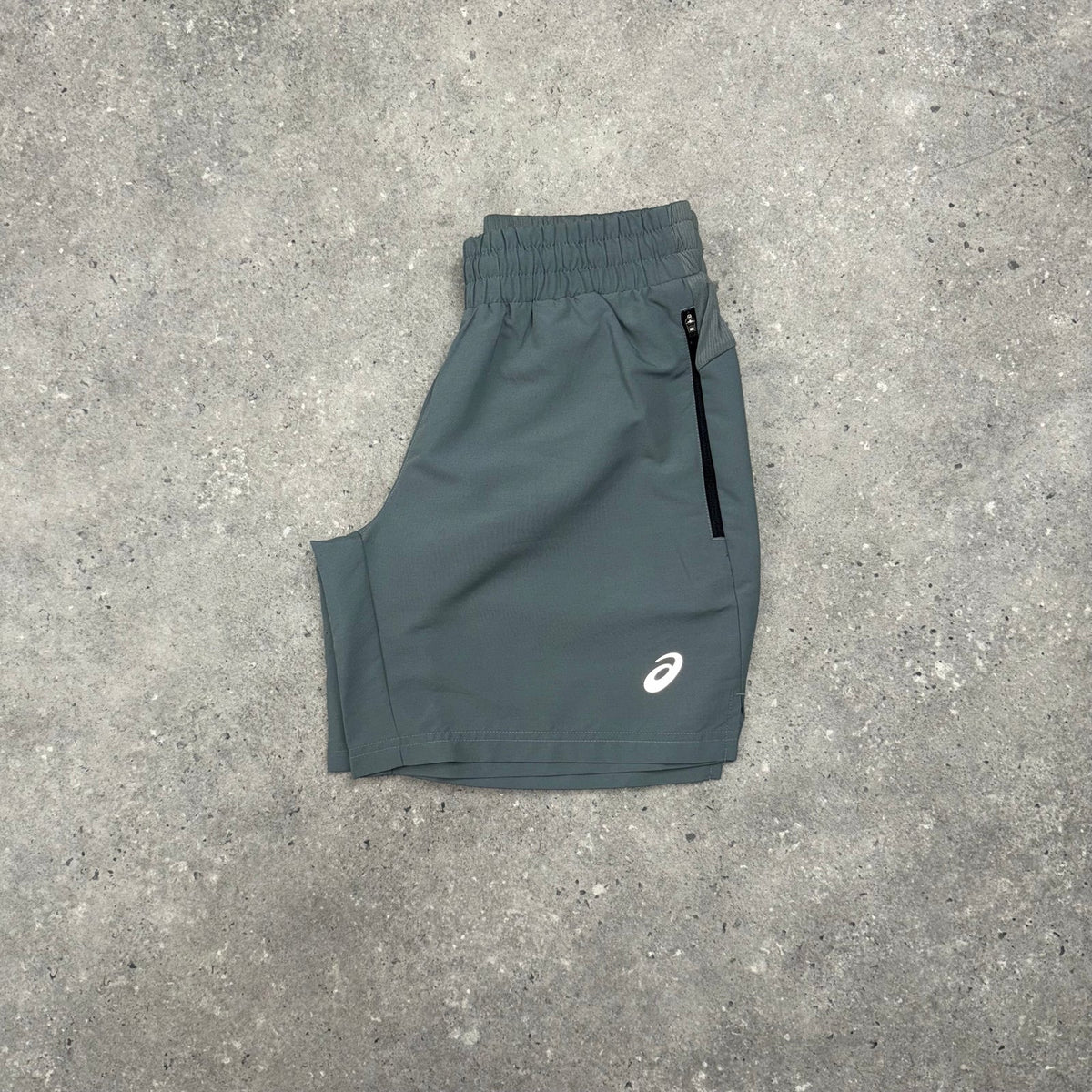 ASICS FUJITRAIL T-SHIRT & PANEL SHORTS SET - CREAM COLBALT / GREY