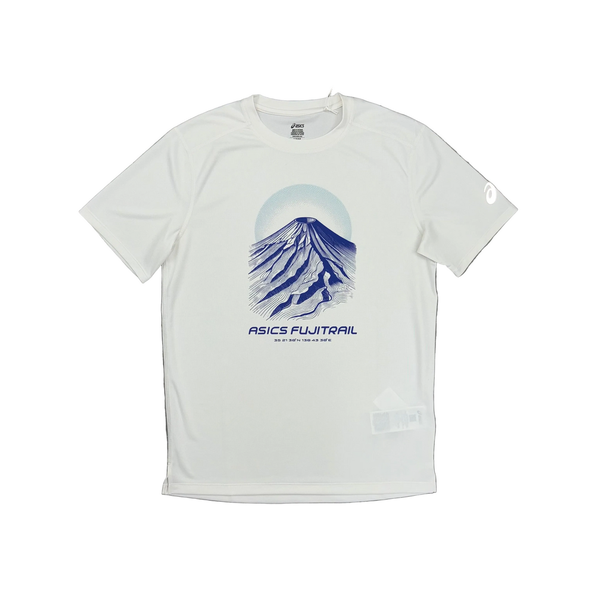 ASICS FUJITRAIL T-SHIRT - CREAM / COBALT