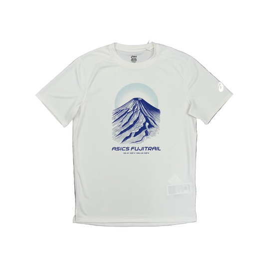 ASICS FUJITRAIL T-SHIRT - CREAM / COBALT
